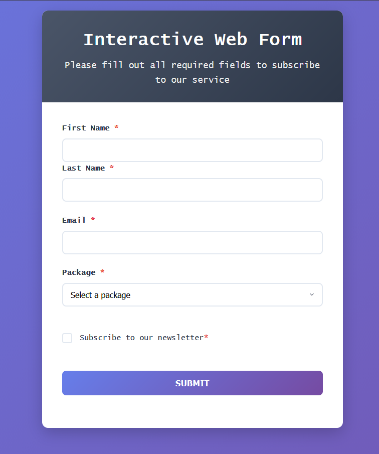Contact Form Application